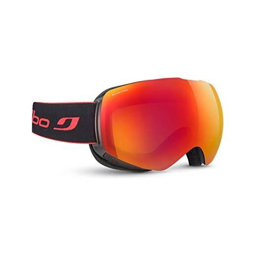 Julbo moonlight - maschera da sci da donna, colore: nero/rosso, l