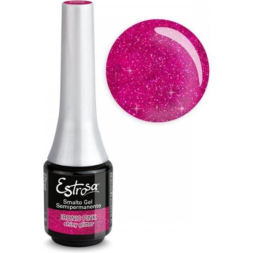 Estrosa ironic pink shiny glitter - smalto semipermanente 7 ml