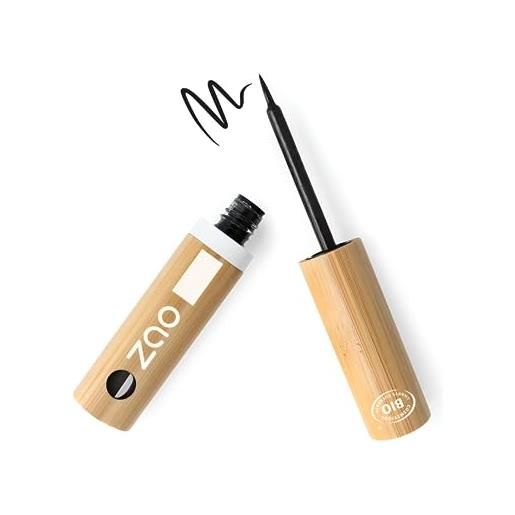 ZAO essence of nature zao - eyeliner di bambù con punta in feltro - no. 066 / nero intenso - 4,5 g