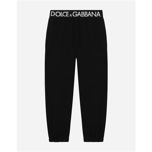Dolce & Gabbana pantaloni jogging in jersey con elastico logato in vita