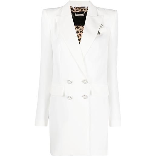 Philipp Plein abito stile blazer - bianco