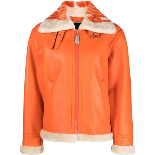 Philipp Plein giacca in finta pelle - arancione