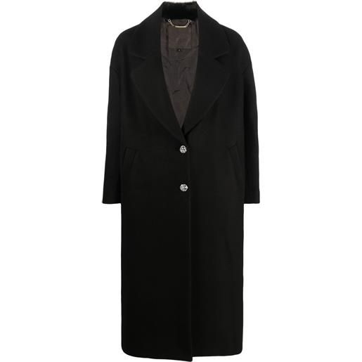 Philipp Plein cappotto in finta pelliccia con stampa - nero
