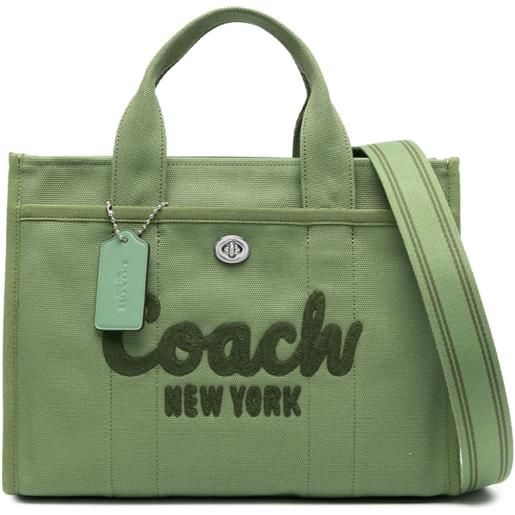 Coach borsa tote con logo - verde
