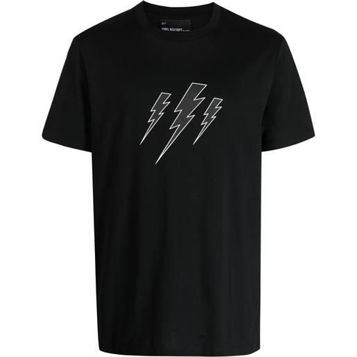 Neil Barrett t-shirt con stampa thunderbolt - nero