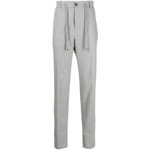 Peserico pantaloni affusolati con coulisse - grigio