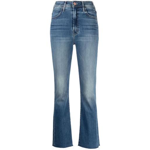 MOTHER jeans crop the hustler svasati - blu