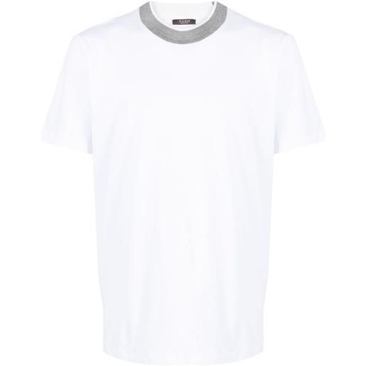 Peserico t-shirt con colletto a contrasto - bianco