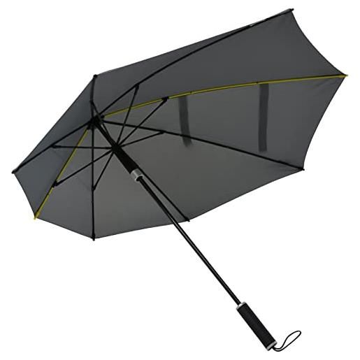 Impliva stormaxi ombrello arodinamico storm - apertura mano - windproof - ø 92 cm - grigio