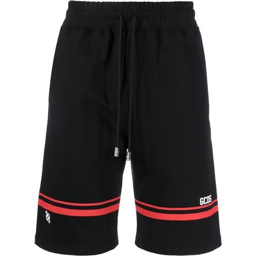 Gcds shorts sportivi con stampa - nero