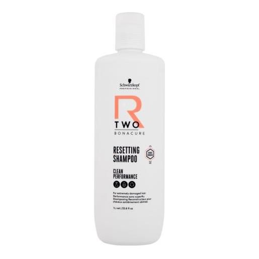 Schwarzkopf Professional bonacure r-two resetting shampoo 1000 ml shampoo detergente e rinforzante per capelli danneggiati per donna