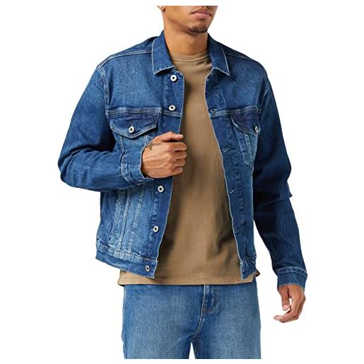 Pepe Jeans pinner, giacca in jeans uomo, nero (denim-xd6), xs