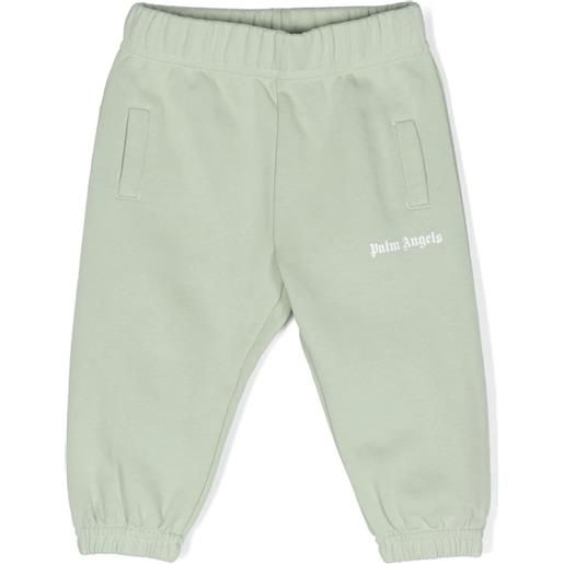 Palm Angels kids pantalone in cotone verde