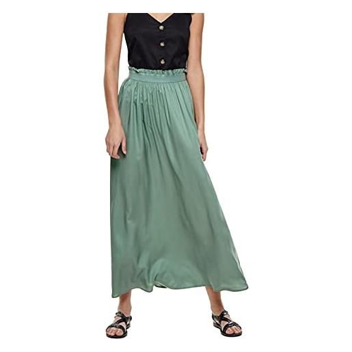 Only onlvenedig paperbag long skirt wvn noos gonna, verde (chinois green chinois green), 44 (taglia produttore: medium) donna