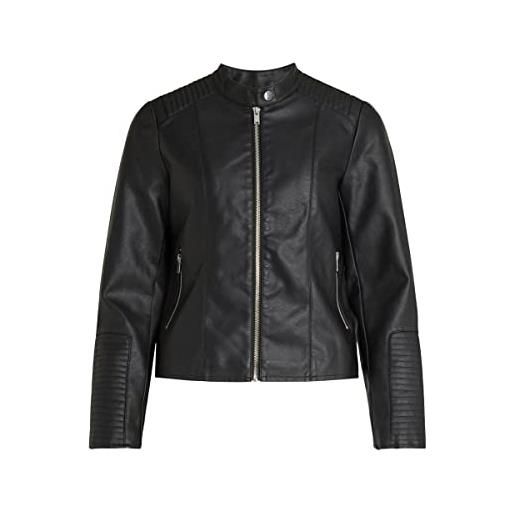 Vila viblue coated jacket/su - noos giacca, nero, s donna