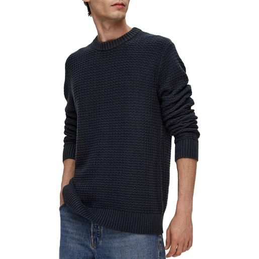 SELECTED slhthim ls knit structure crew neck