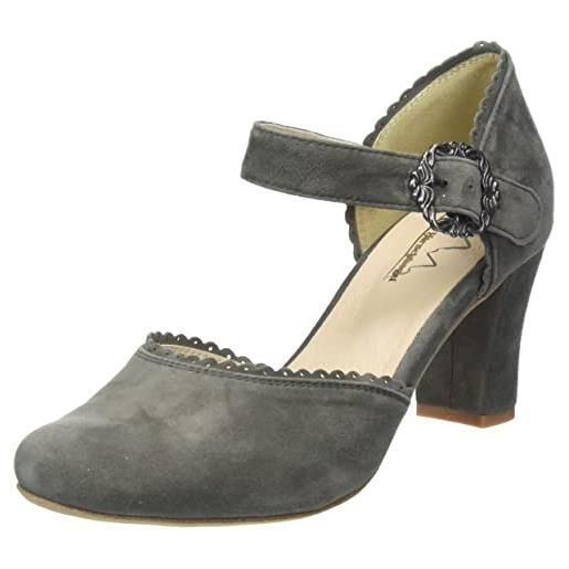 Hirschkogel 3005715, scarpe col tacco punta chiusa donna, grigio antracite 032, 35 eu