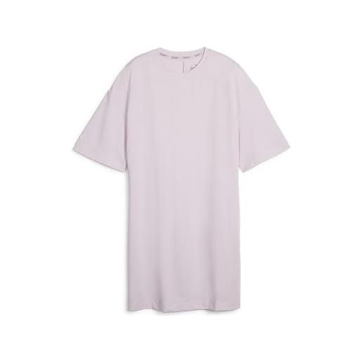 PUMA maglietta oversize per abbigliamento sportivo modesto, tee donna, nebbia d'uva, m