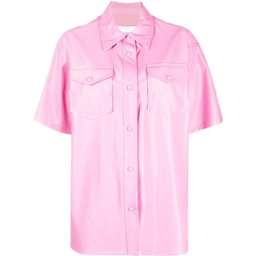 STAND STUDIO camicia oversize a maniche corte - rosa