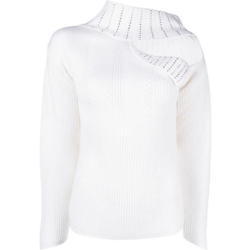 Genny maglione con strass - bianco