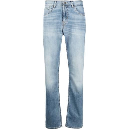 7 For All Mankind jeans dritti con vita media - blu