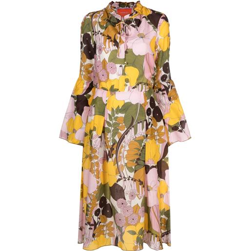 La DoubleJ abito midi casanova a fiori - rosa