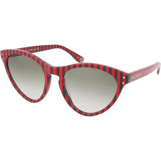 Gucci gg0569s 005 | occhiali da sole graduati o non graduati | prova online | plastica | cat eye | rosso, verde | adrialenti