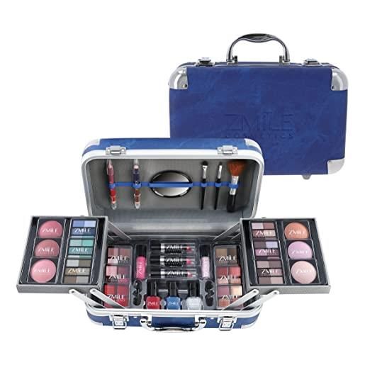 ZMILE Cosmetics valigetta make up "traveller", blu, colorato