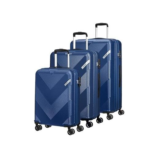 American Tourister exoline - set di 3 valigie, blu (navy)