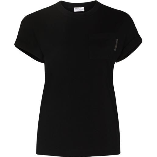 Brunello Cucinelli t-shirt con decorazione - nero