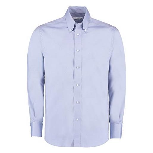 Kustom Kit tailored fit premium oxford kk188, camicia elegante uomo, blu (light blue), 44