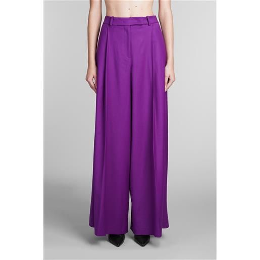Rochas pantalone in lana viola