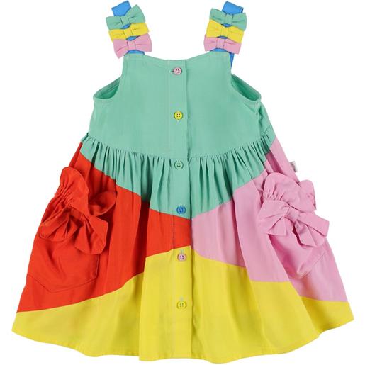 STELLA MCCARTNEY KIDS vestito in viscosa color block
