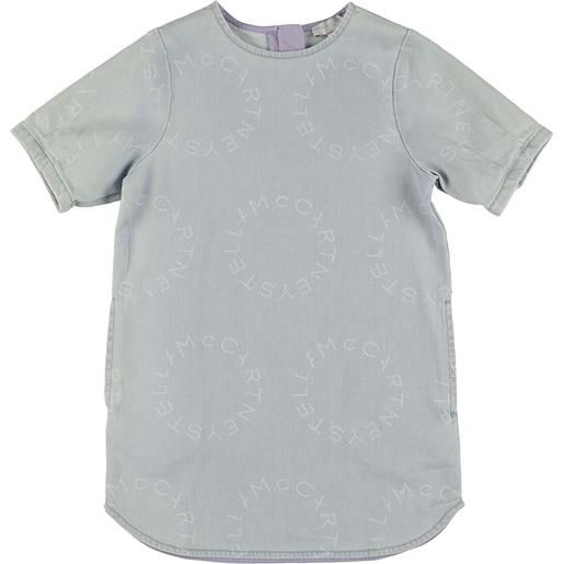 STELLA MCCARTNEY KIDS vestito in denim di cotone con logo