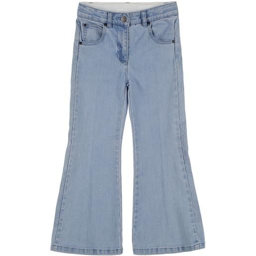 STELLA MCCARTNEY KIDS jeans in denim di cotone goffrato