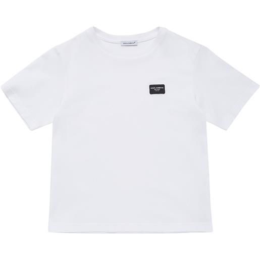 DOLCE & GABBANA t-shirt in jersey di cotone con logo ricamato