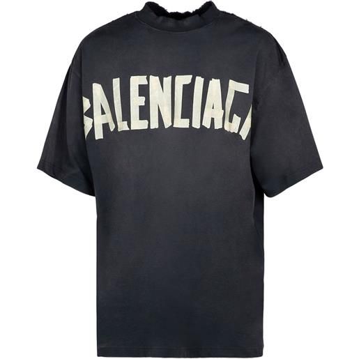 BALENCIAGA t-shirt in cotone effetto vintage