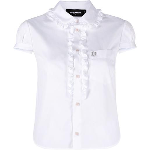 Dsquared2 camicia con ruches - bianco