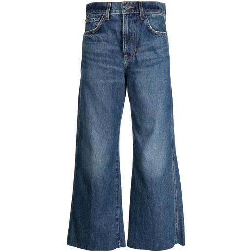 Veronica Beard jeans crop taylor a gamba ampia - blu