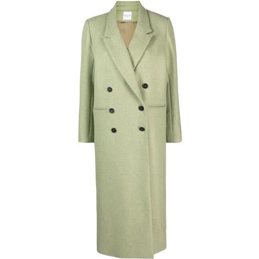 Roseanna cappotto lungo doppiopetto - verde