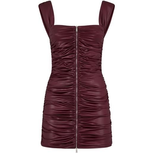 Dsquared2 ruched zip-up minidress - rosso