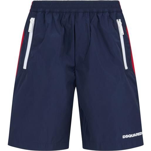 Dsquared2 shorts con design color-block - blu