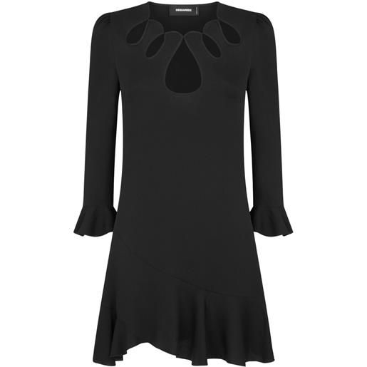 Dsquared2 cut out-detail long-sleeve minidress - nero