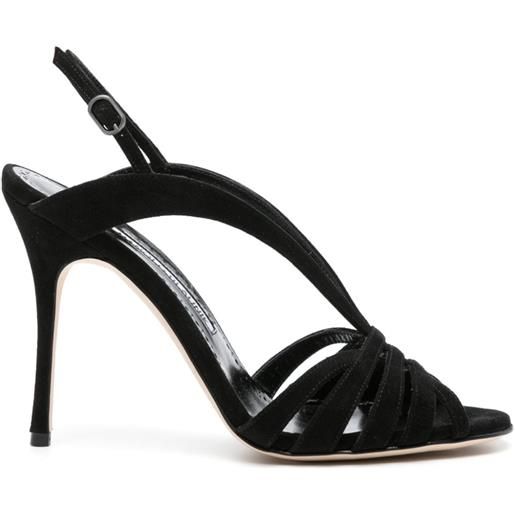 Manolo Blahnik sandali sardina 10mm - nero