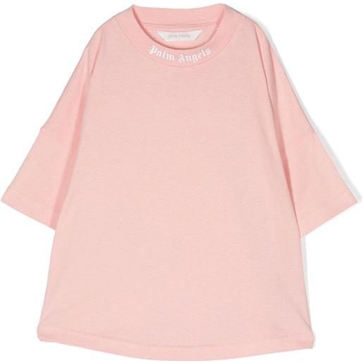 Palm Angels kids t-shirt in cotone rosa