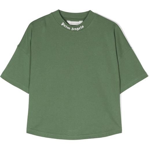 Palm Angels kids t-shirt in cotone verde