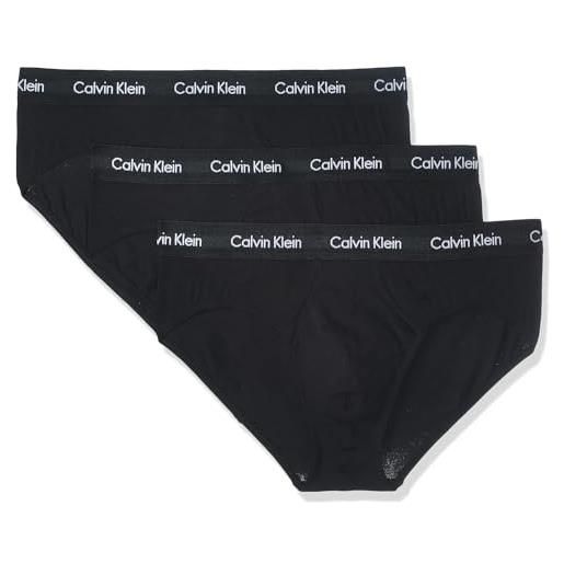 Calvin Klein - briefs - uomo (3-pk) (nero) l