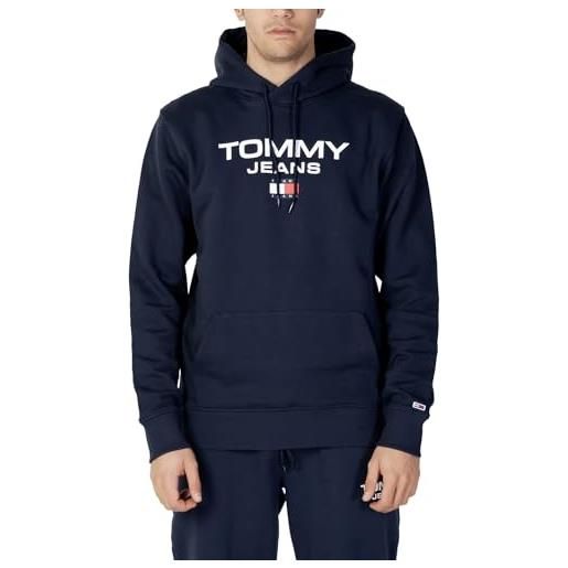 Tommy Hilfiger tommy jeans - felpa uomo regular con cappuccio - taglia xxl