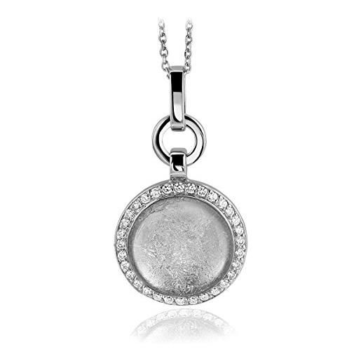 Orphelia dreambase-collana con pendente in argento 925 rodiato con zirconi - brillante zh-4820/2