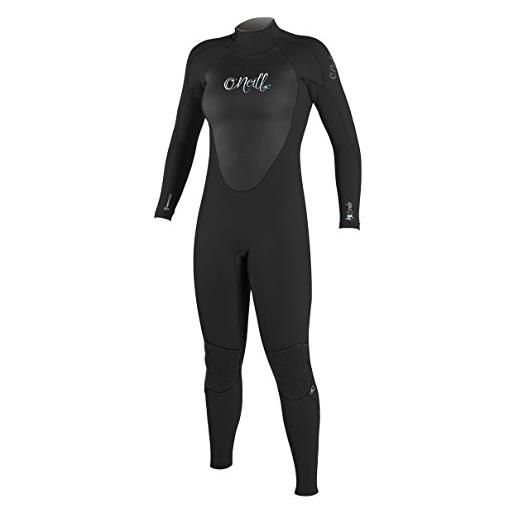 O'NEILL o' neill wetsuits donna muta in neoprene epic 3/2 mm full, donna, womens epic 3/2mm full wetsuit, nero, 46